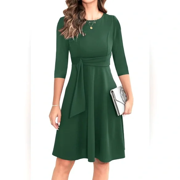 hunter green swing dress Baudelaire Swing Dress in Hunter Green main image 0